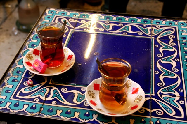 Tea at the hookah cafe