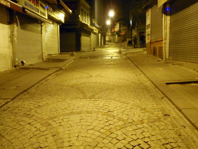 Market area at night