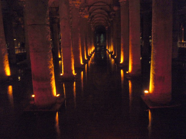 Basilica Cistern: 336 columns, each over 8 m (26 ft) high, built in 532